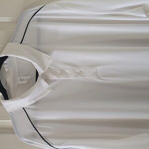 XERSION BRAND MEN'S BIG AND TALL WHITE SHORT SLEEVES POLO SHIRT SIZE 3XLT